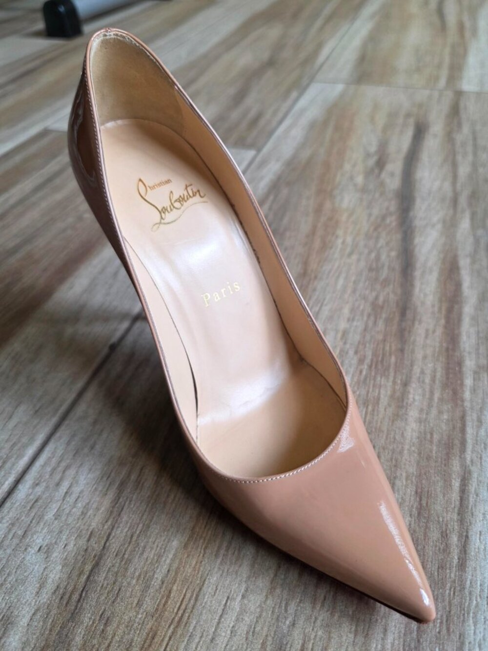 Christian Louboutin So-Kate Nude Patent Leather Eur. 37.5